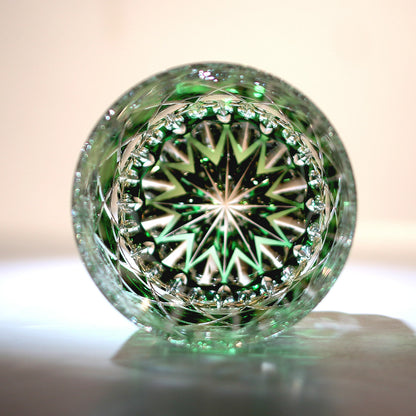 Fluorite 24% Lead/Pb Crystal Whiskey Glass 11.6oz Green