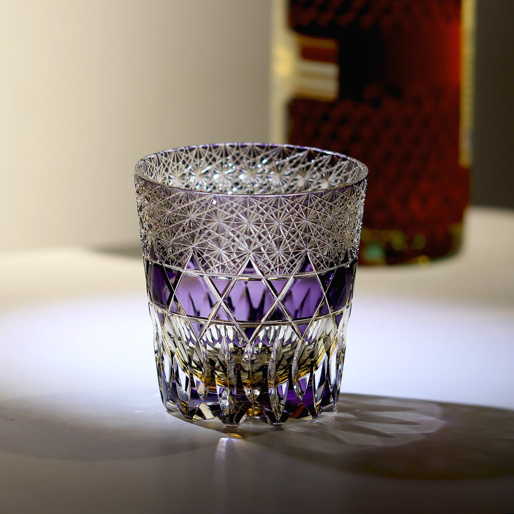 Bottom view of Fluorite 24% Lead/Pb Crystal Whiskey Glass 11. - JINZHI GLASS crystal glassware