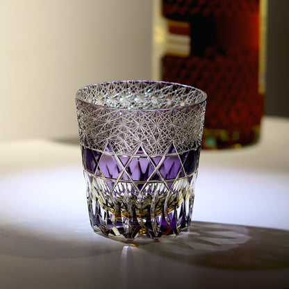 Bottom view of Fluorite 24% Lead/Pb Crystal Whiskey Glass 11. - JINZHI GLASS crystal glassware