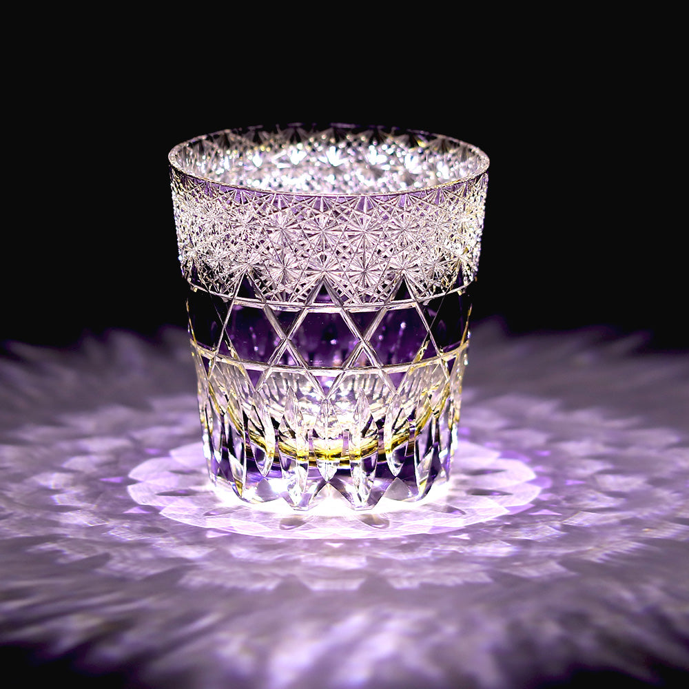 Close-up of Fluorite 24% Lead/Pb Crystal Whiskey Glass 11. - JINZHI GLASS crystal glassware
