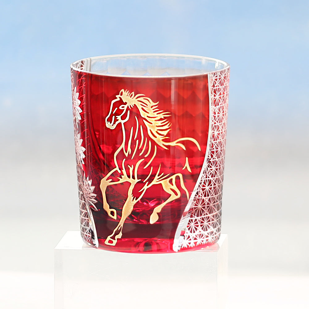 Golden Horse Whiskey Glass 9oz