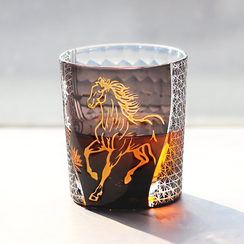 Golden Horse Whiskey Glass 9oz
