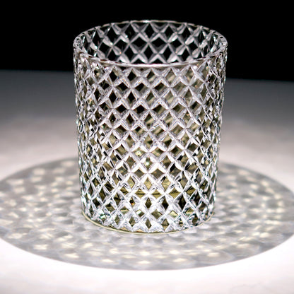 Crystal Hand-Cut Diamond Lattice Edo Kiriko Whiskey Tumbler