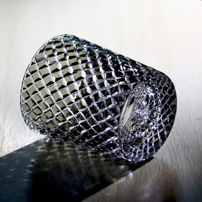 Crystal Hand-Cut Diamond Lattice Edo Kiriko Whiskey Tumbler