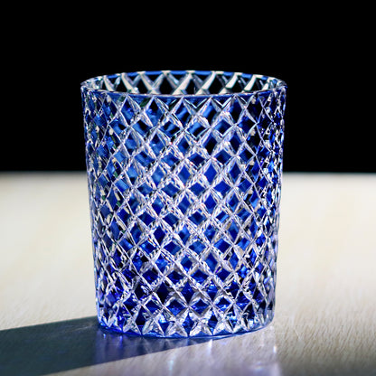 Crystal Hand-Cut Diamond Lattice Edo Kiriko Whiskey Tumbler