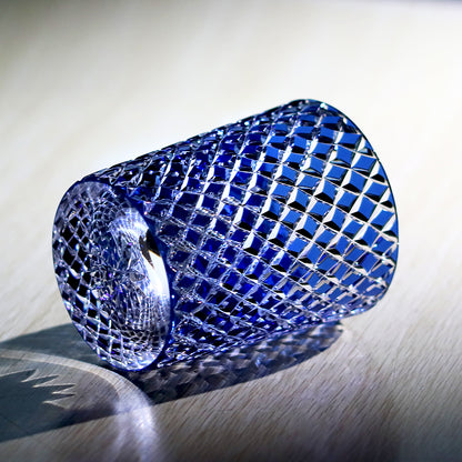 Crystal Hand-Cut Diamond Lattice Edo Kiriko Whiskey Tumbler