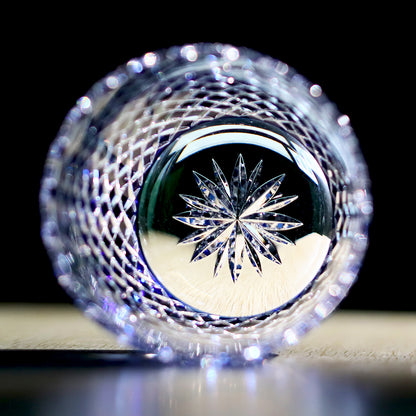 Crystal Hand-Cut Diamond Lattice Edo Kiriko Whiskey Tumbler