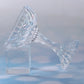 JP-083 125 ml Clear K9 Crystal Glass Champagne Coupe With Hand Cut Etched Deep Orgue Bevel Design