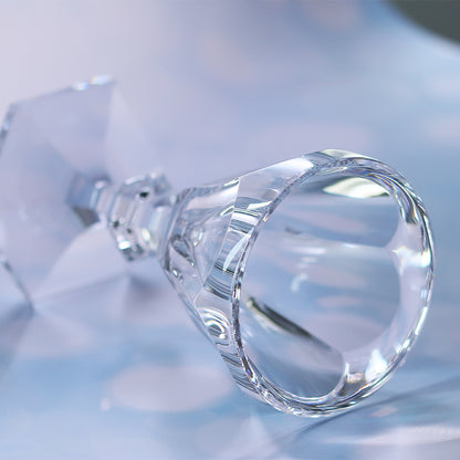 JP-082 125 ml Luxury K9 Crystal Glass Champagne Coupe Hand Cut Beveled Geometry