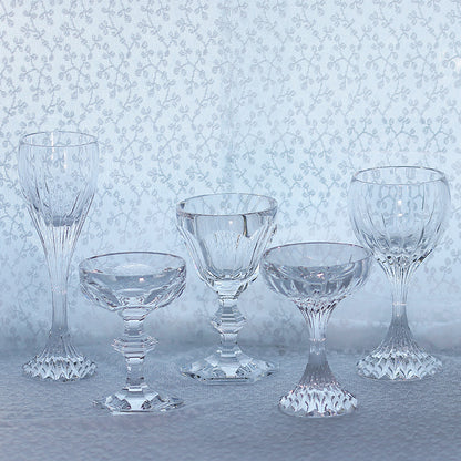 JP-081 200 ml Luxury K9 Crystal Glass Wine Glass Hand Cut Beveled Geometry Goblet