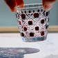 QJ-05  35ml Handmade ruby red edo kiriko chilled sake glass 1.5 oz min shot glass for whiskey, vodka, tequila