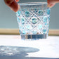 QJ-05  35ml Hand Cut To Clear mult-colored soju shot glass for whiskey, vodka, tequila, chilled sake