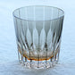 JP-050-3 New 11 oz  Handmade Edo Kiriko Grey Amber Cased Glass Whiskey Old Fashioned Tumblers Hand engraved Asterism Patterns
