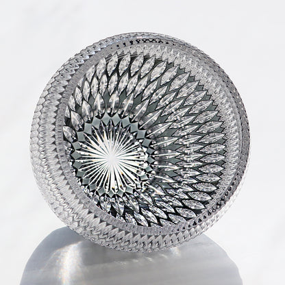 Lead Crystal Gray Hand-cut Whiskey Tumbler