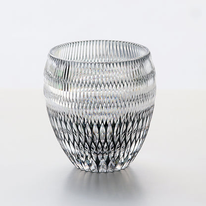 Lead Crystal Gray Hand-cut Whiskey Tumbler