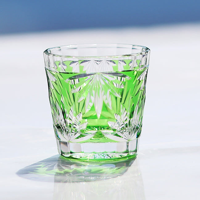 Leaf Lead-Free Cut-to-Clear Crystal Mini Liquor Tumbler