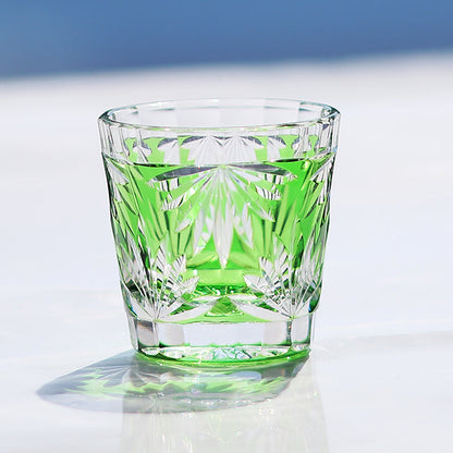 Leaf Lead-Free Cut-to-Clear Crystal Mini Liquor Tumbler