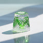 QJ-06-2  35ml Hand Cut Bamboo Design Sake Glass Green Edo Kiriko soju shot glass for whiskey, vodka, tequila, chilled sake