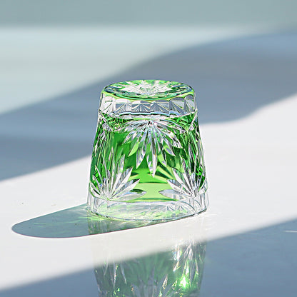 Leaf Lead-Free Cut-to-Clear Crystal Mini Liquor Tumbler
