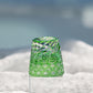 QJ-06-1  35ml Hand Cut To Clear Green soju shot glass Carved Wave Design Min Glasses for whiskey, vodka, tequila, chilled sake