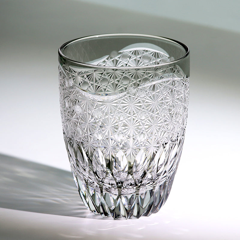Smoke Grey Edo Kiriko Whiskey Tumbler 300ml