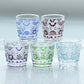 QJ-07 New Sky Blue 35m edo kiriko sake glass 1 oz min shot glasses for whiskey, vodka, tequila