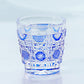 QJ-07 New Dark Blue 35ml edo kiriko sake glass 1 oz min shot glasses for whiskey, vodka, tequila