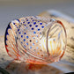 JP-075 Hand Carved Gold Fishing Rocks Cocktail Whiskey Glasses Japanese Edo Kiriko Style Whiskey Glass Tumblers Blue Red