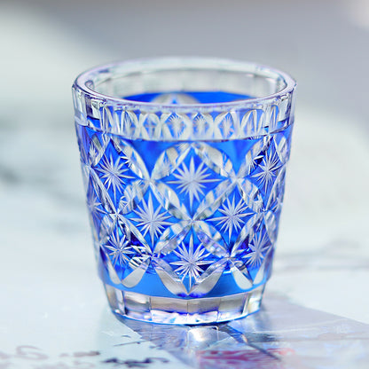 5 Colors Star & Diamond Grid Edo Kiriko Mini Tumbler