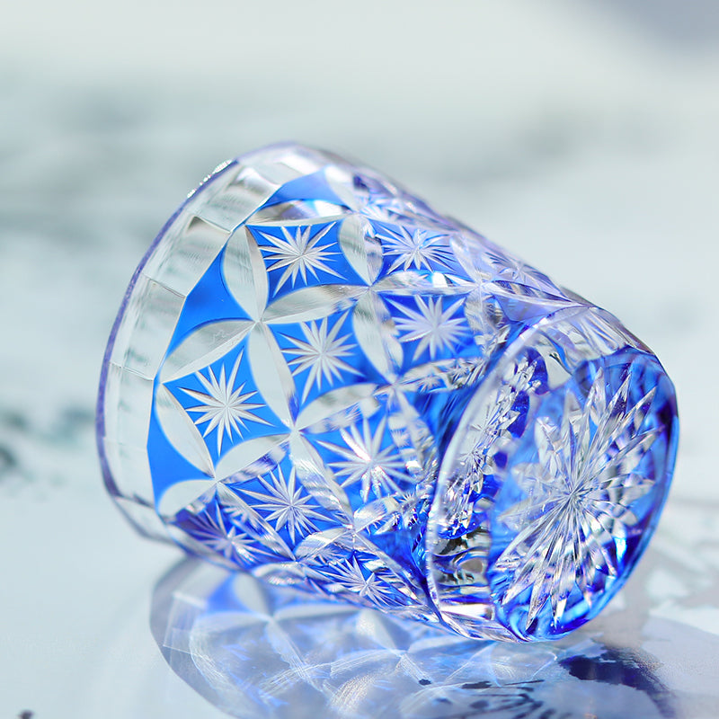5 Colors Star & Diamond Grid Edo Kiriko Mini Tumbler