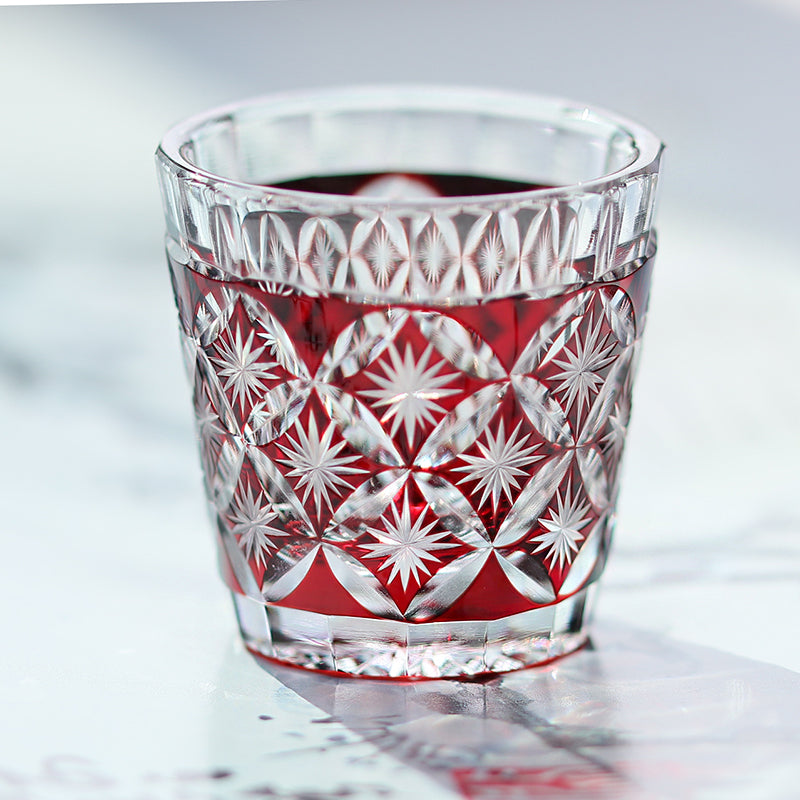 5 Colors Star & Diamond Grid Edo Kiriko Mini Tumbler