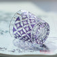QJ-08  Hand cut to clear Purple 35ml edo kiriko shot glass sake glass 1 oz min soju glasses vodka, tequila