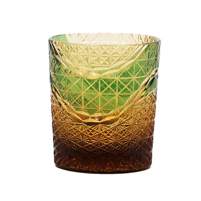Edo Kiriko Mount Fuji Whiskey Glass 9oz