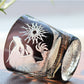 JP-134-2  Handcrafts 320mlBlackish Tinted Old Fashioned Glasses Edo Kiriko's Engraved Dragon Whiskey Glass In Gift Box