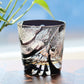 JP-134-2  Handcrafts 320mlBlackish Tinted Old Fashioned Glasses Edo Kiriko's Engraved Dragon Whiskey Glass In Gift Box