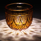 QJ-03 60ml Hand Cut Edo Kiriko Sake Glasses Amber Black Japanese Style Min Shot Glasses
