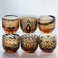 JP-040 60 ML Handcrafts Japanese Style Black Amber Sake Glass Cup Hand Engraved Chilled Sake Glasses