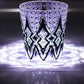 JP-144  Handcrafts Edo Kiriko Whiskey Cocktail Glasses Black Green Clear Colored Old Fashioned Glass With Gift Box