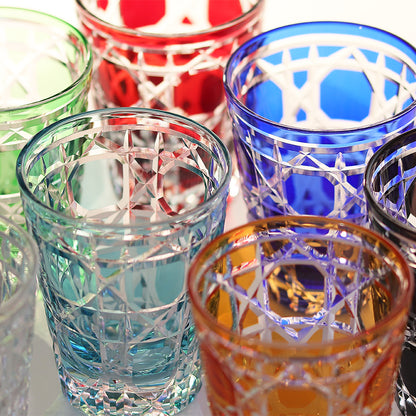 Diamond Cut Crystal Drinking Glass 10oz