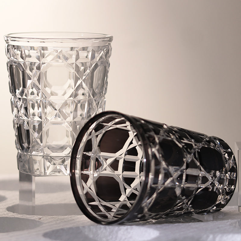 Diamond Cut Crystal Drinking Glass 10oz