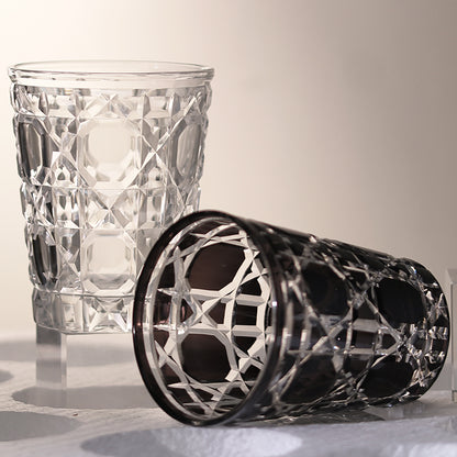 Diamond Cut Crystal Drinking Glass 10oz