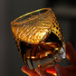 JP-015 Japanese Style Edo Kiriko Handcrafted  Dark Black Purple Knight Whisky Glass With Gift Box