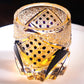 JP-015 Japanese Style Edo Kiriko Handcrafted  Dark Black Purple Knight Whisky Glass With Gift Box