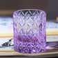 JP-129  Edo Kiriko Handcrafted Celestial Stars Whisky Glass Purple K9 Crystal Glass Tumbler With Gift Box