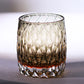 JP-064 310ml Handcrafts Japanese Style Roundish Grey Whiskey Glass Tumblers Edo Kiriko's Fine Lines And Rhombus-shaped With Gift Box