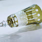 JP-002 250 ml Hand Cuts and Chartreuse Cased Crystal Glass Champagne Coupe Engraved Lotus Design