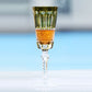 JP-002 250 ml Hand Cuts and Chartreuse Cased Crystal Glass Champagne Coupe Engraved Lotus Design
