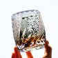 JP-067  310ml Edo Kiriko's Handcrafted Grey Whisky Glasses In Gift Box Hand Cut To Clear Old Fashioned Glasses'Theme "FENGHUAXUEYUE"