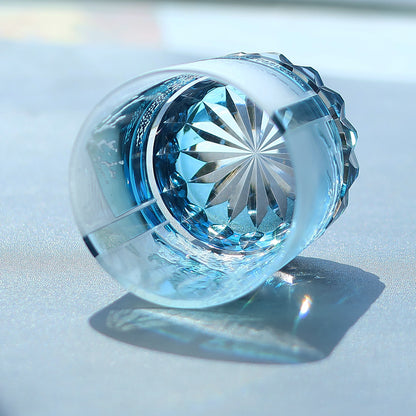 JP-036 Japanese Style Edo Kiriko Handcrafted Fuji Wave Whisky Glass Collection With Gift Box