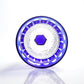 JP-097 150ml Hand Blown Dark Blue Color Cased Wine Glass With Hand Cut Lotus Deisgn Hock Glass Goblet